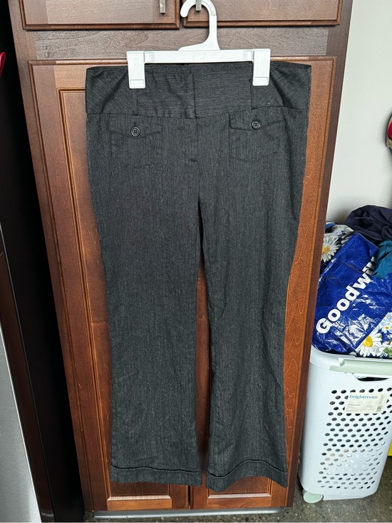Joe Benbasset Pants - Vintage Y2K Joe Benbasset Charcoal Grey Cuffed Low Rise Wide Leg Dress Pants Siz